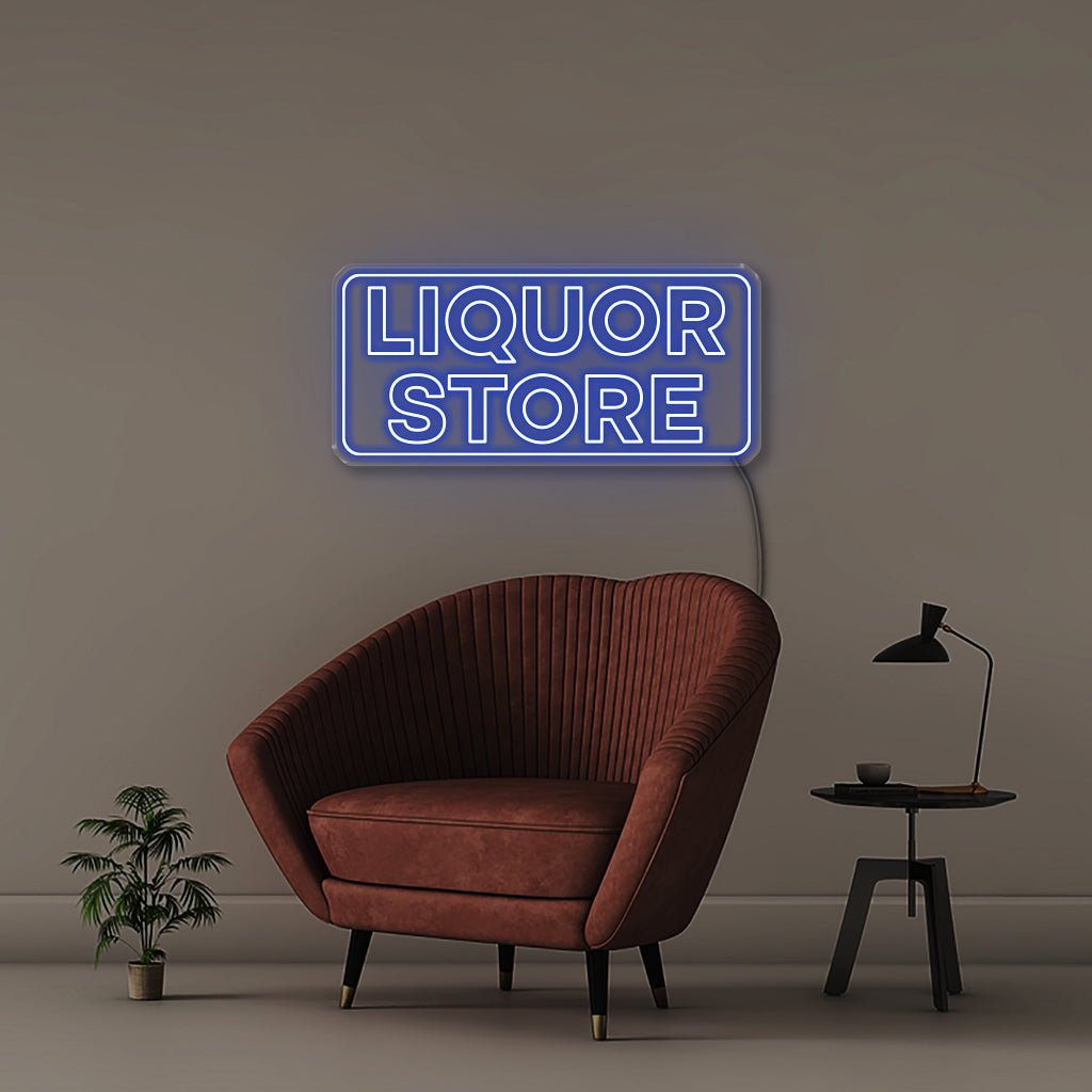 Liquor Store - Neonific - LED Neon Signs - 75 CM - Blue