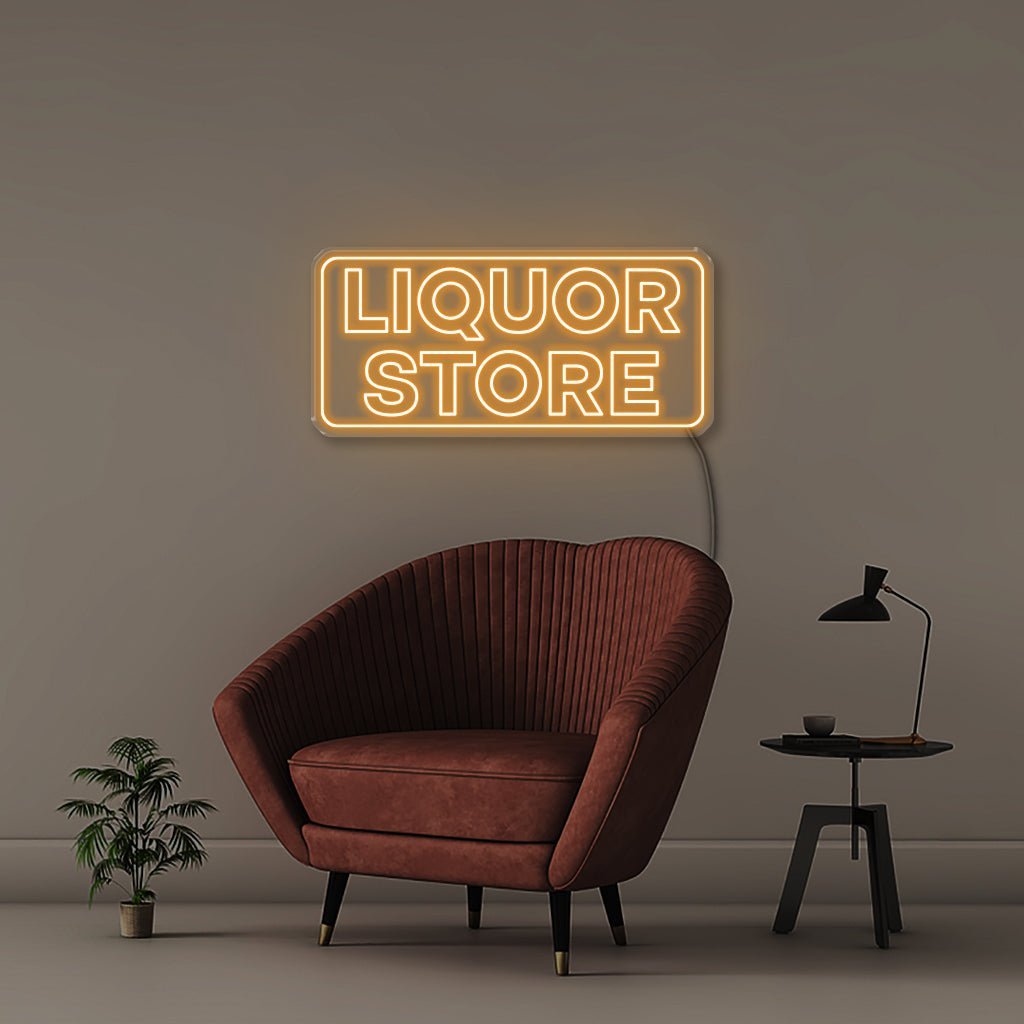 Liquor Store - Neonific - LED Neon Signs - 75 CM - Orange
