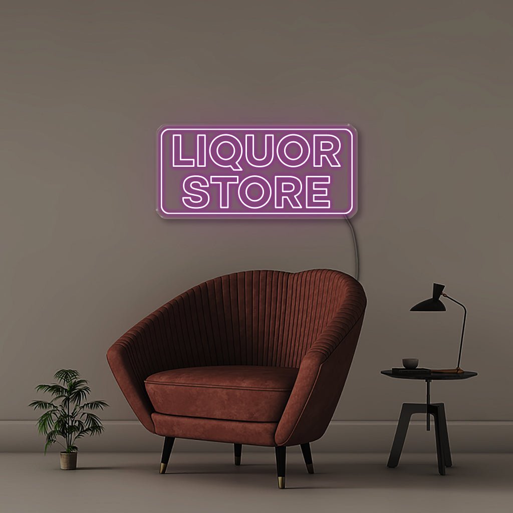 Liquor Store - Neonific - LED Neon Signs - 75 CM - Purple