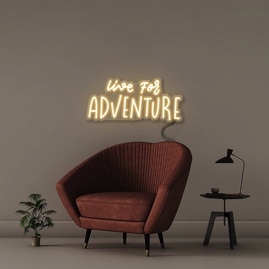 Live For Adventure - Neonific - LED Neon Signs - 50 CM - Warm White