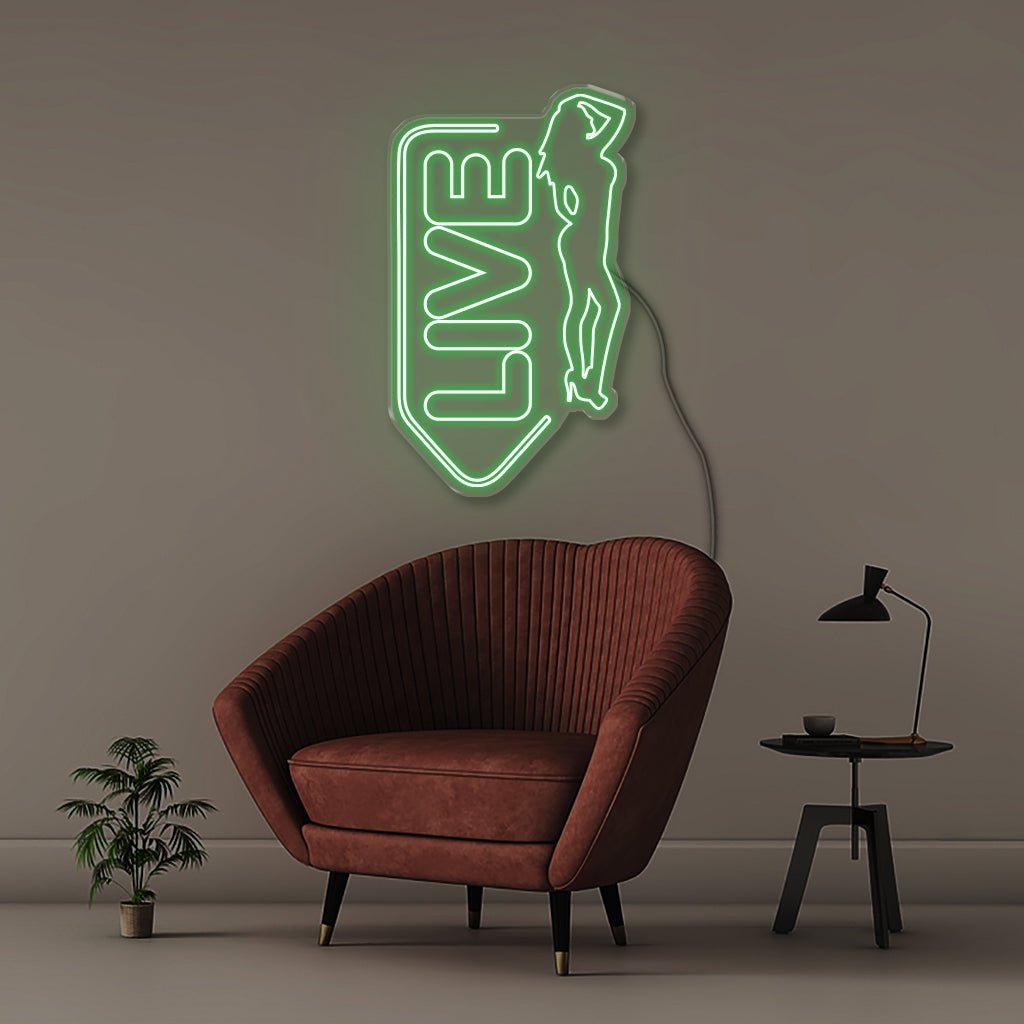 Live - Neonific - LED Neon Signs - 50 CM - Green