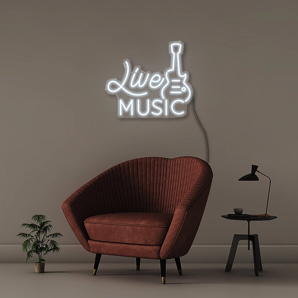 Live Music - Neonific - LED Neon Signs - 50 CM - Cool White