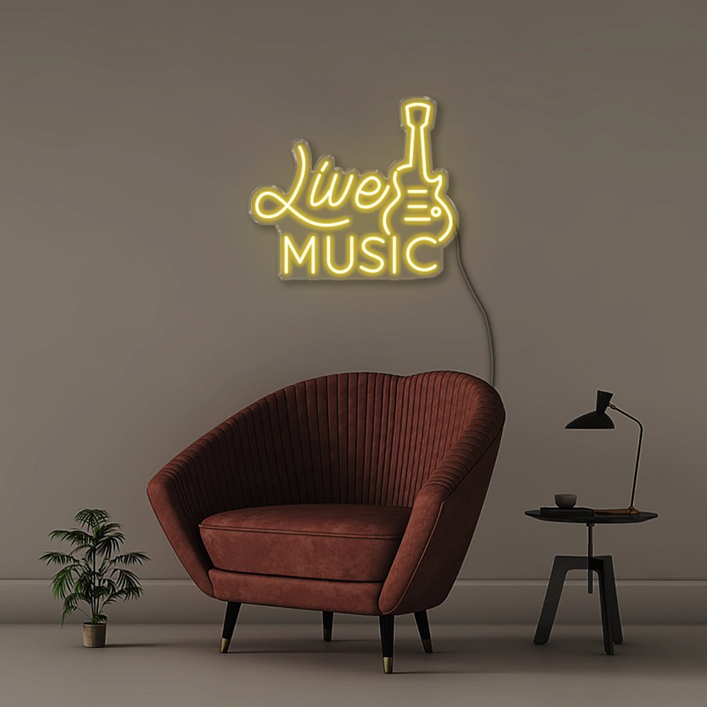 Live Music - Neonific - LED Neon Signs - 50 CM - Yellow