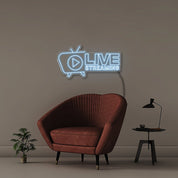 Live Streaming - Neonific - LED Neon Signs - 75 CM - Light Blue