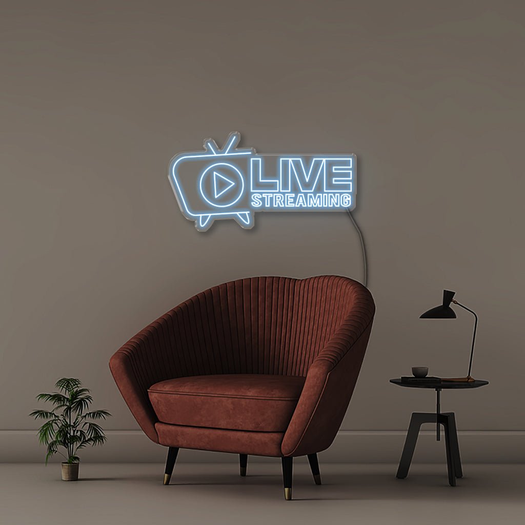 Live Streaming - Neonific - LED Neon Signs - 75 CM - Light Blue