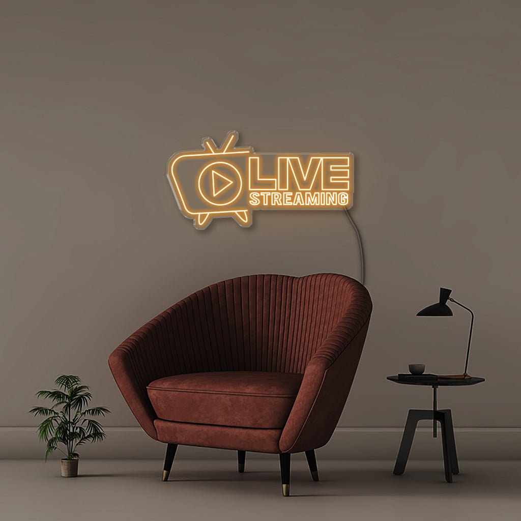 Live Streaming - Neonific - LED Neon Signs - 75 CM - Orange