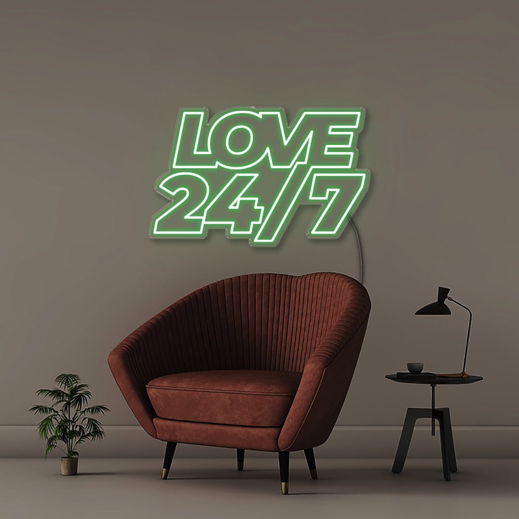 Love 247 - Neonific - LED Neon Signs - 50 CM - Green