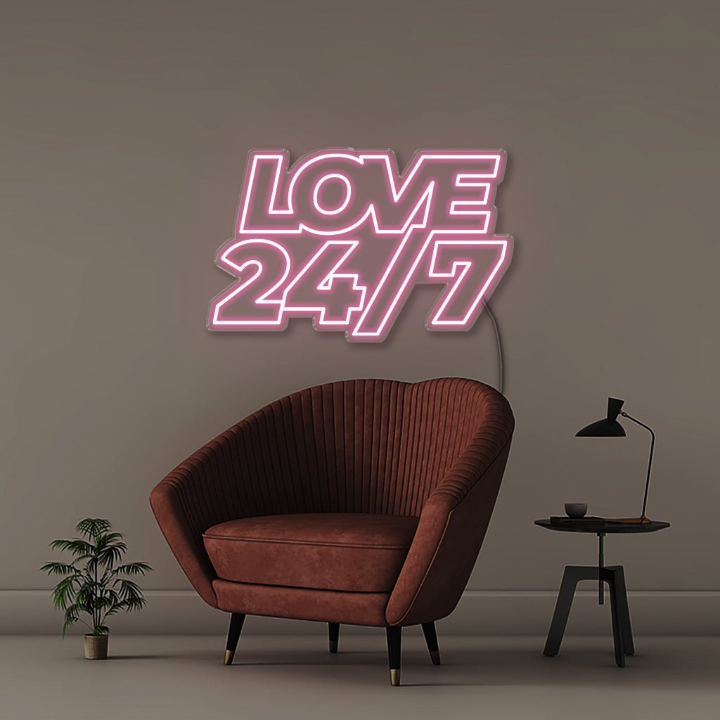 Love 247 - Neonific - LED Neon Signs - 50 CM - Light Pink