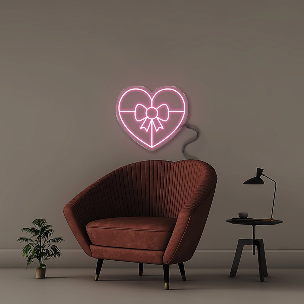 Love Box - Neonific - LED Neon Signs - 50 CM - Light Pink