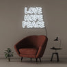 Love Hope Peace - Neonific - LED Neon Signs - 50 CM - Cool White