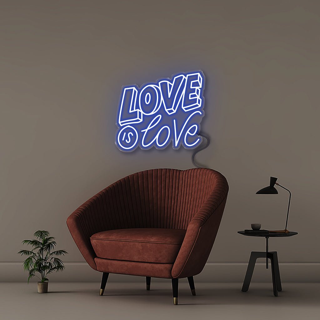 Love is Love - Neonific - LED Neon Signs - 50 CM - Blue