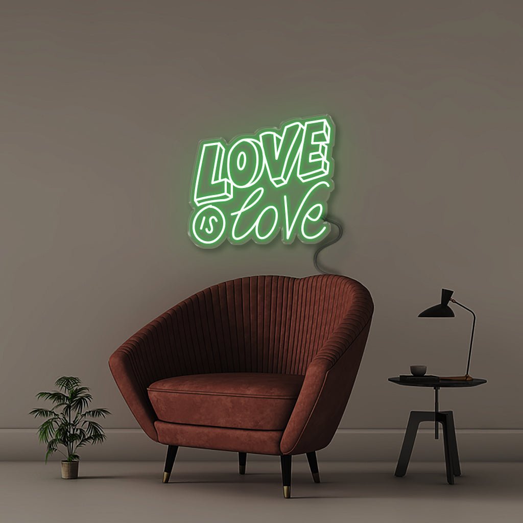 Love is Love - Neonific - LED Neon Signs - 50 CM - Green