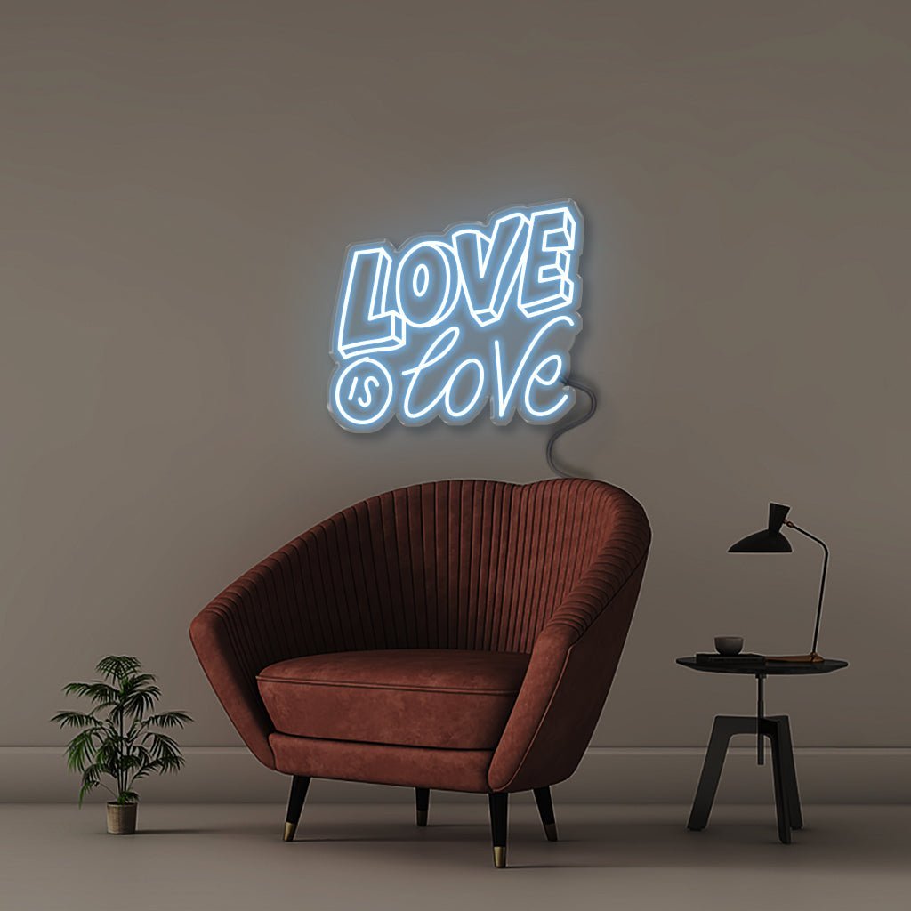 Love is Love - Neonific - LED Neon Signs - 50 CM - Light Blue