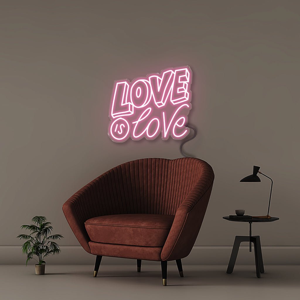 Love is Love - Neonific - LED Neon Signs - 50 CM - Light Pink