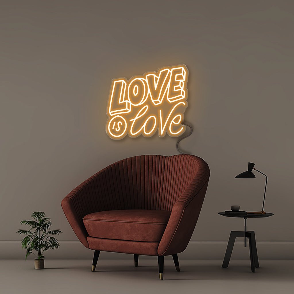 Love is Love - Neonific - LED Neon Signs - 50 CM - Orange