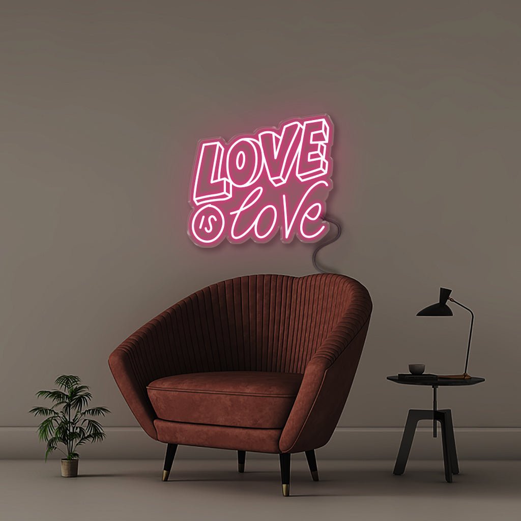 Love is Love - Neonific - LED Neon Signs - 50 CM - Pink