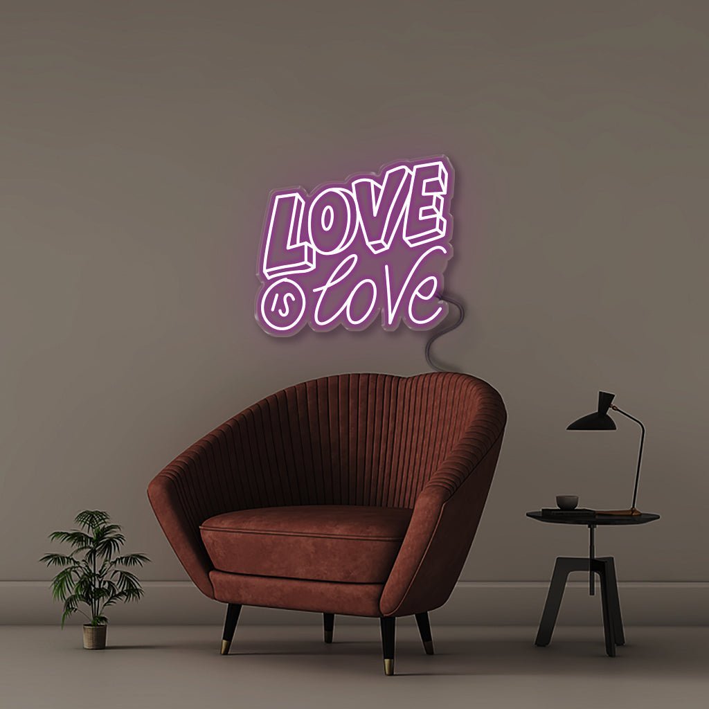 Love is Love - Neonific - LED Neon Signs - 50 CM - Purple