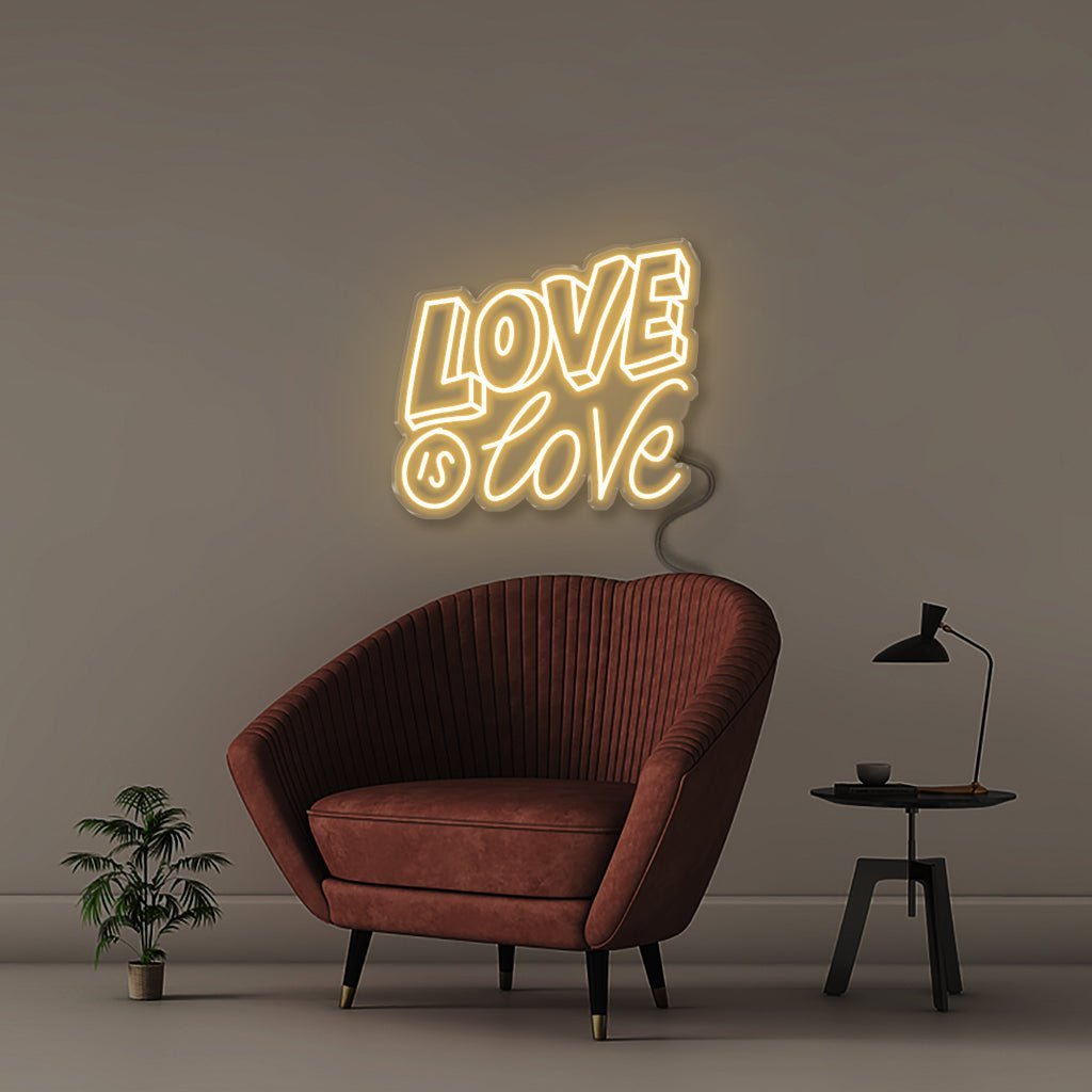 Love is Love - Neonific - LED Neon Signs - 50 CM - Warm White