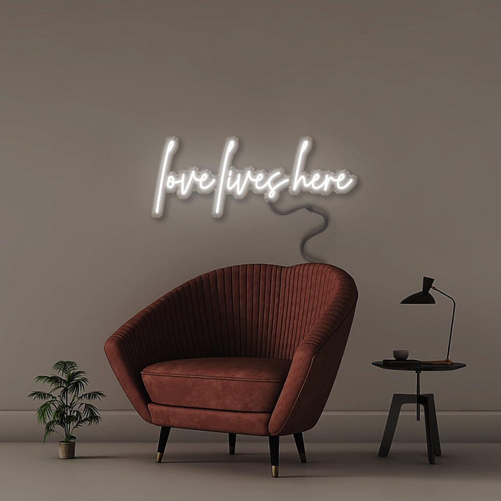 Love lives here - Neonific - LED Neon Signs - 75 CM - White