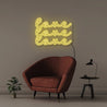 Love Love Love - Neonific - LED Neon Signs - 75 CM - Yellow