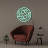 Love Sphere - Neonific - LED Neon Signs - 50 CM - Sea Foam