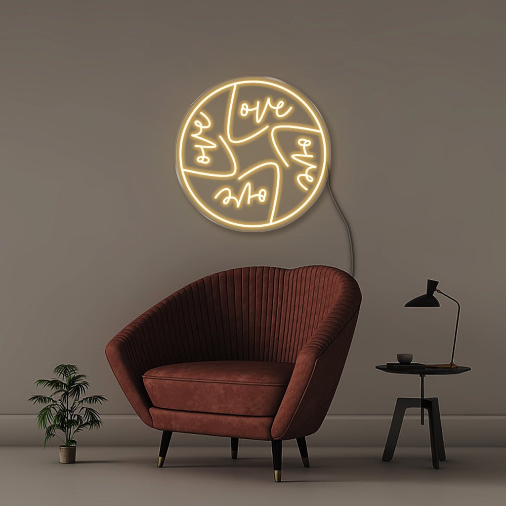 Love Sphere - Neonific - LED Neon Signs - 50 CM - Warm White