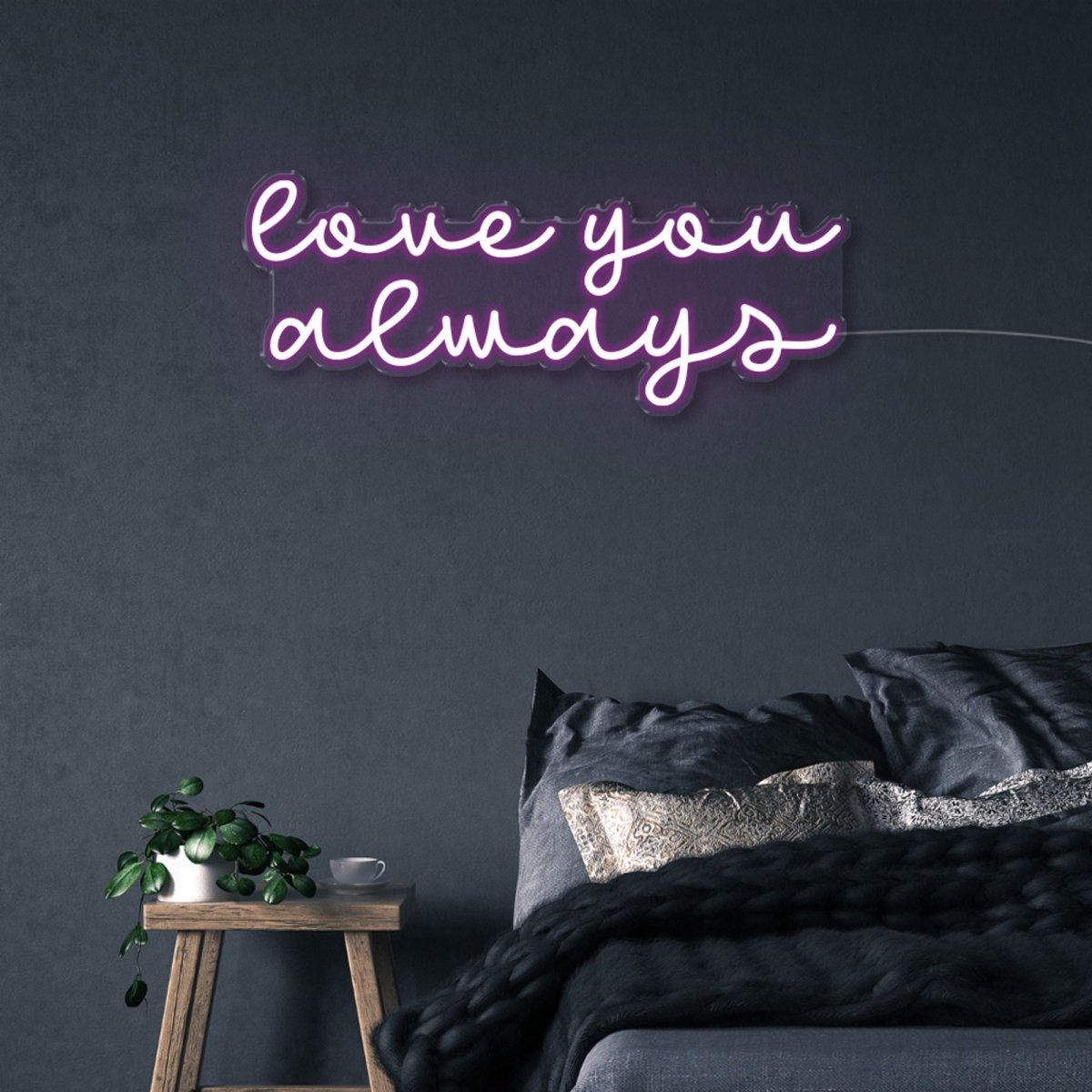 Love you Always - Neonific - LED Neon Signs - 75 CM - Purple