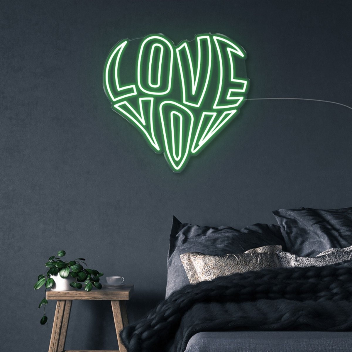 Love You - Neonific - LED Neon Signs - 50 CM - Green