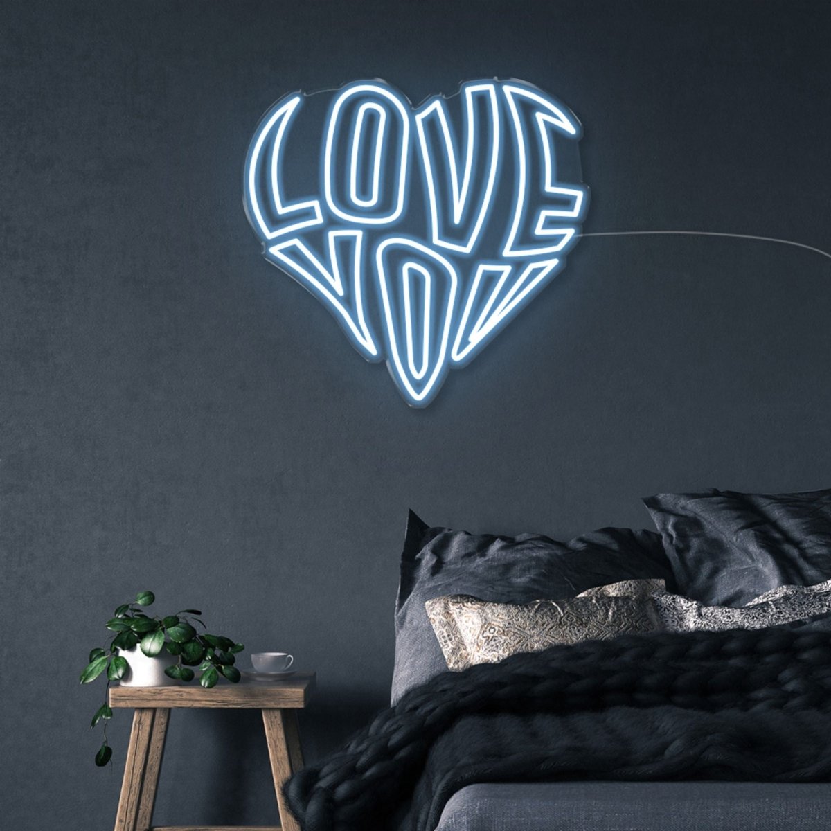 Love You - Neonific - LED Neon Signs - 50 CM - Light Blue