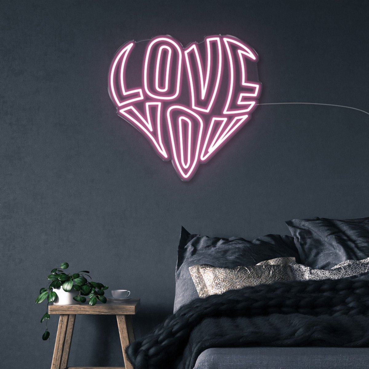 Love You - Neonific - LED Neon Signs - 50 CM - Light Pink