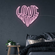 Love You - Neonific - LED Neon Signs - 50 CM - Light Pink