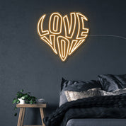 Love You - Neonific - LED Neon Signs - 50 CM - Orange