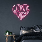 Love You - Neonific - LED Neon Signs - 50 CM - Pink