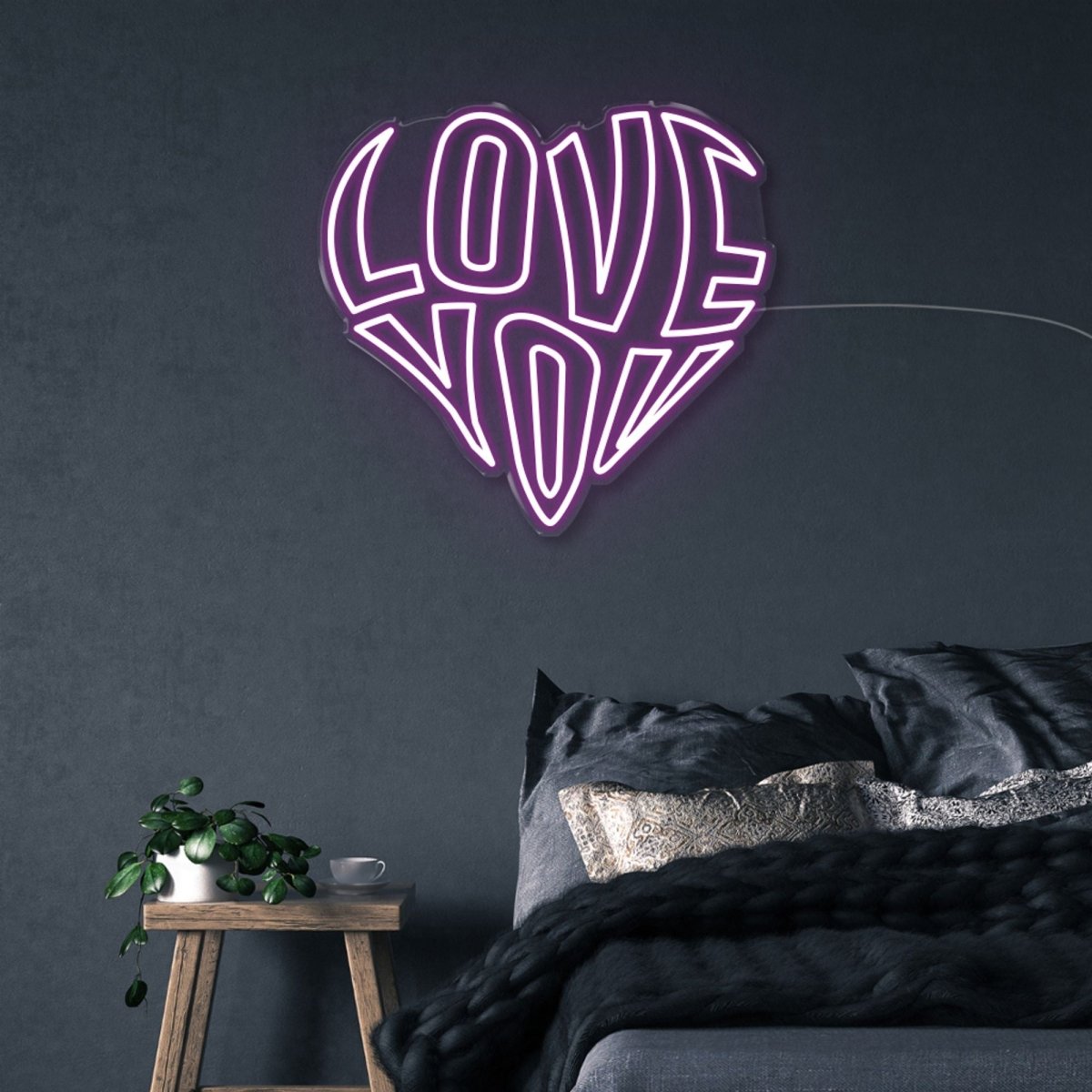 Love You - Neonific - LED Neon Signs - 50 CM - Purple