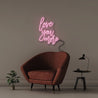 Love you more - Neonific - LED Neon Signs - 50 CM - Light Pink