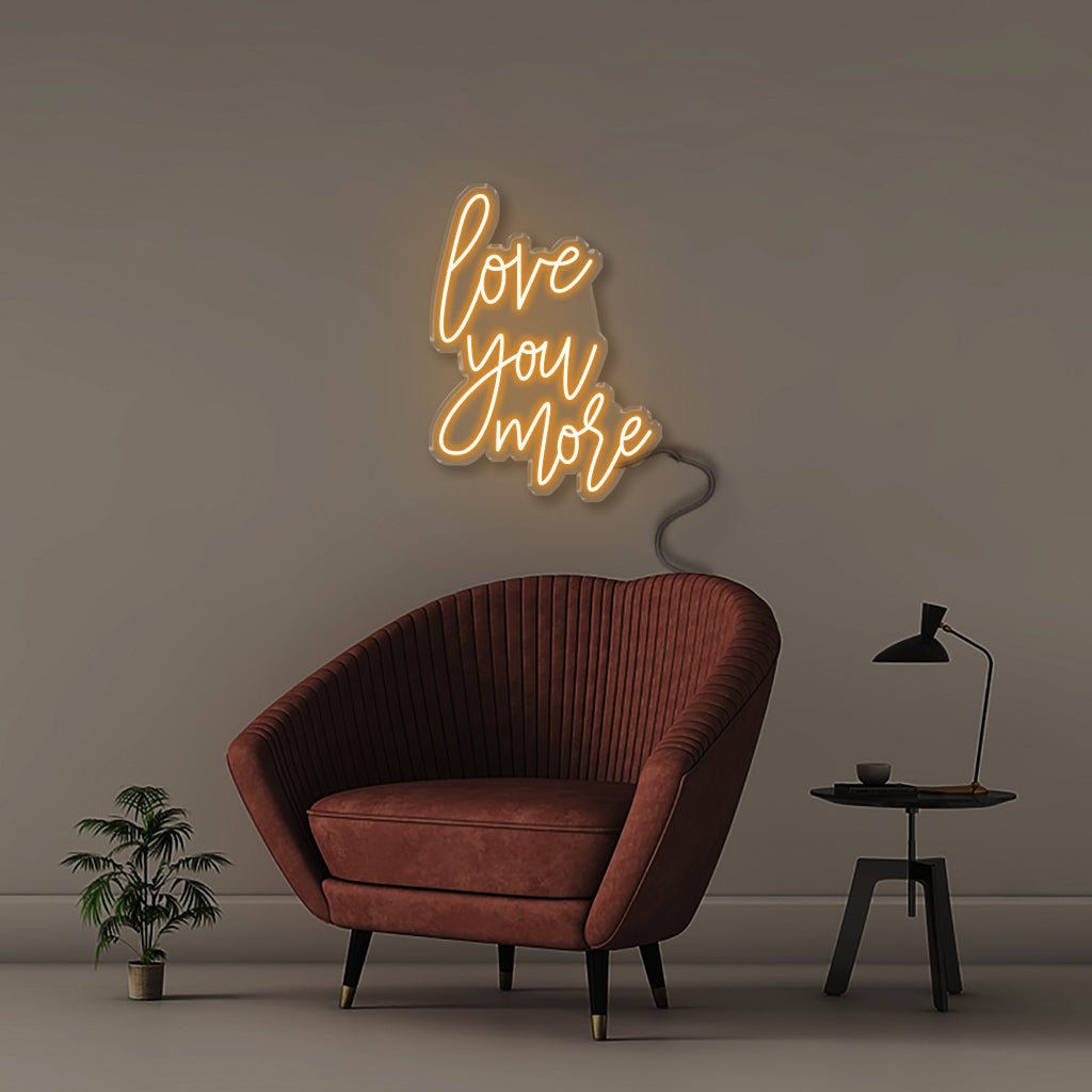 Love you more - Neonific - LED Neon Signs - 50 CM - Orange