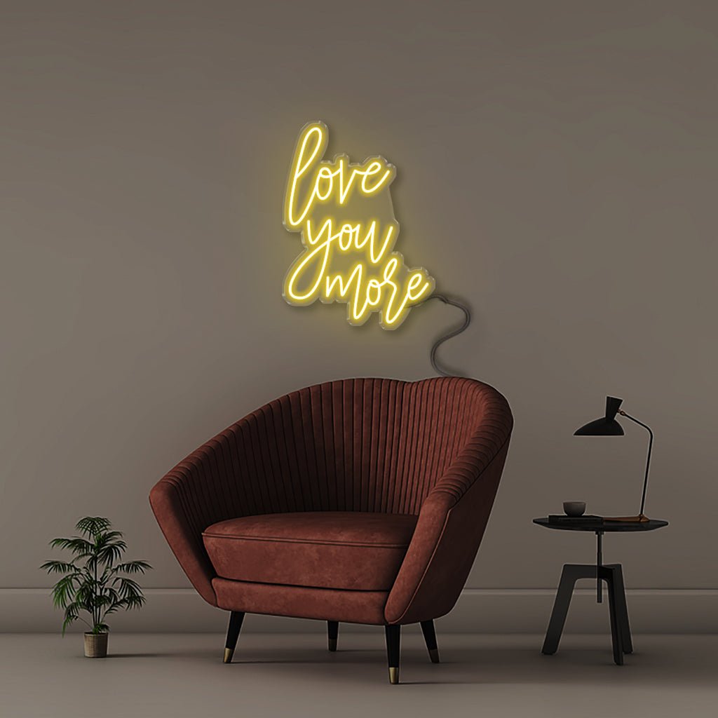 Love you more - Neonific - LED Neon Signs - 50 CM - Yellow
