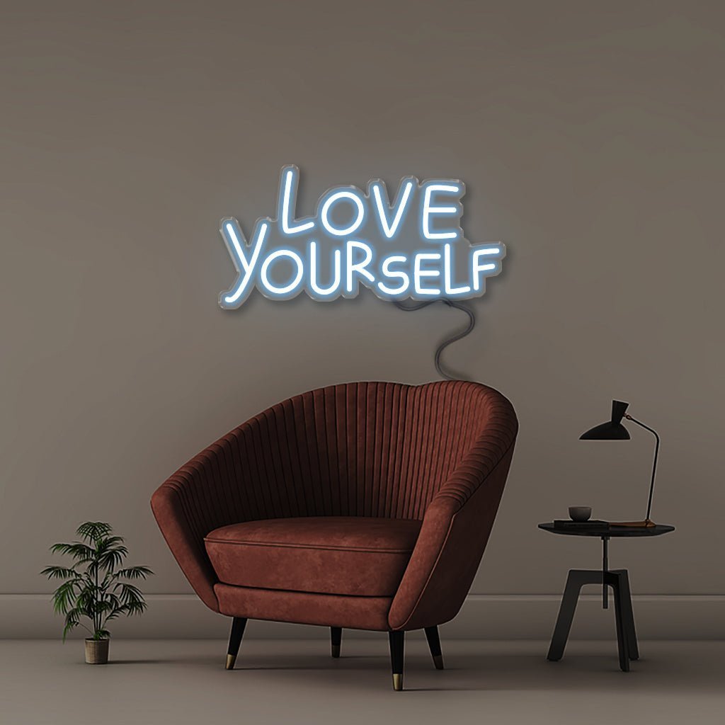 Love Yourself - Neonific - LED Neon Signs - 50 CM - Light Blue