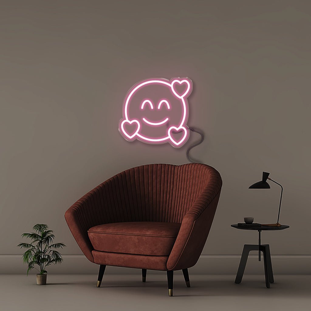 Loved Emoji - Neonific - LED Neon Signs - 50 CM - Light Pink