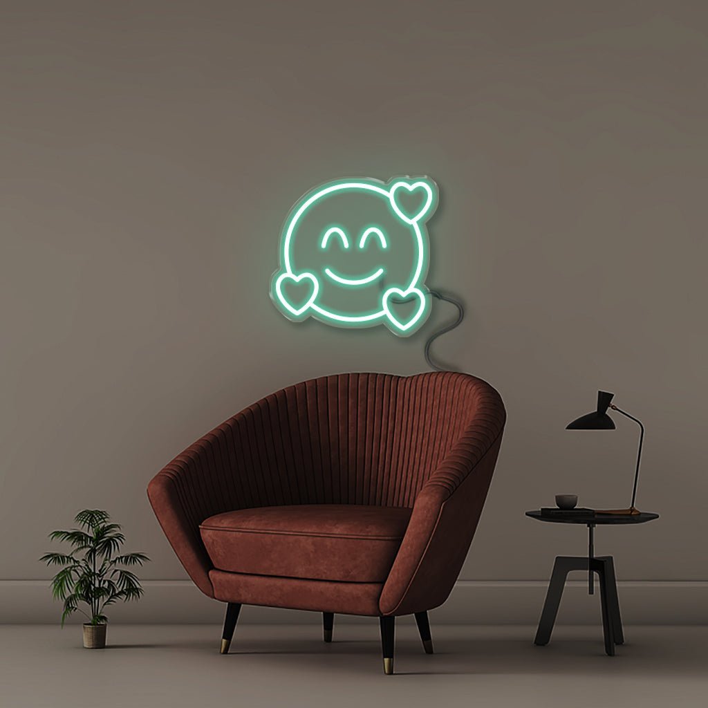 Loved Emoji - Neonific - LED Neon Signs - 50 CM - Sea Foam