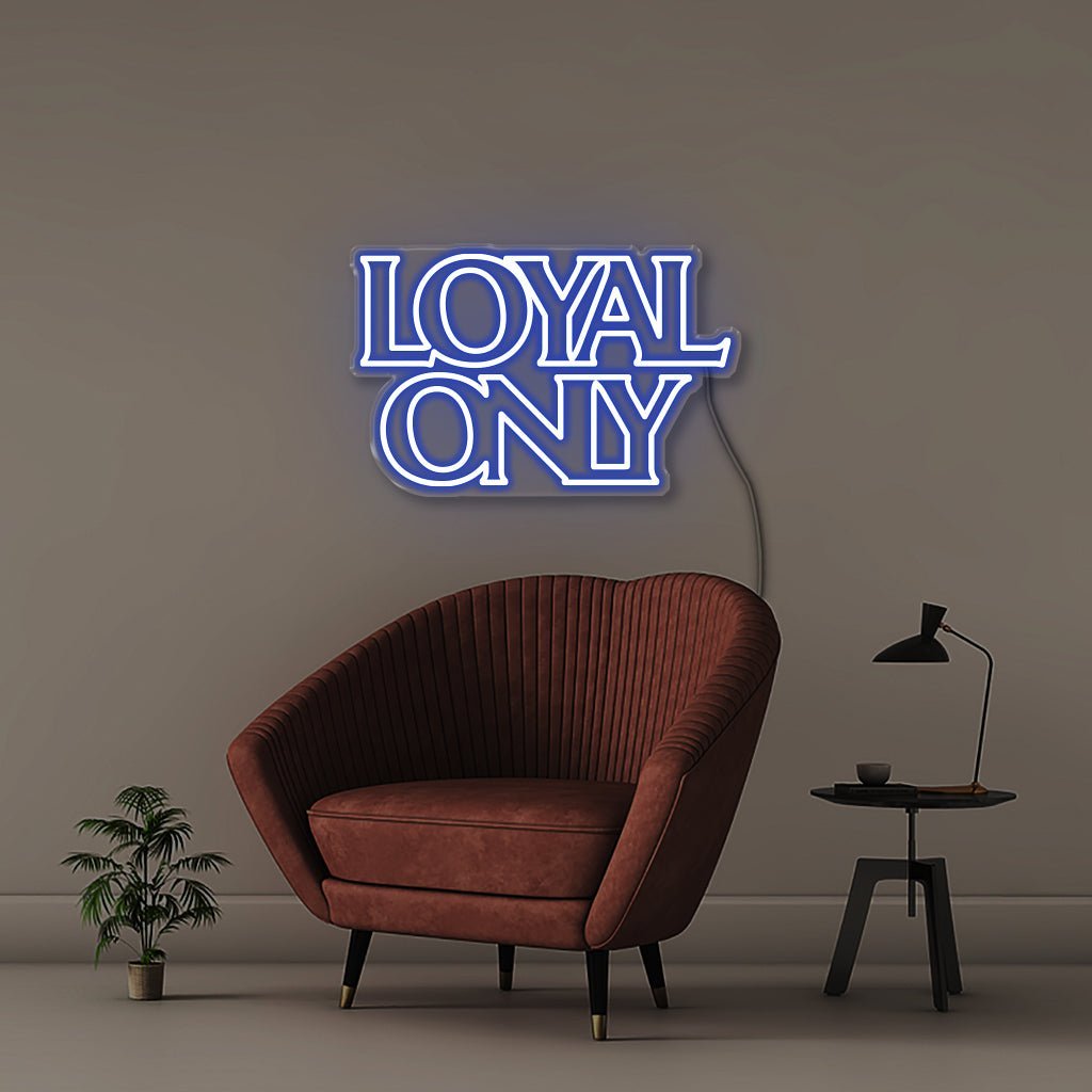 Loyal only - Neonific - LED Neon Signs - 75 CM - Blue