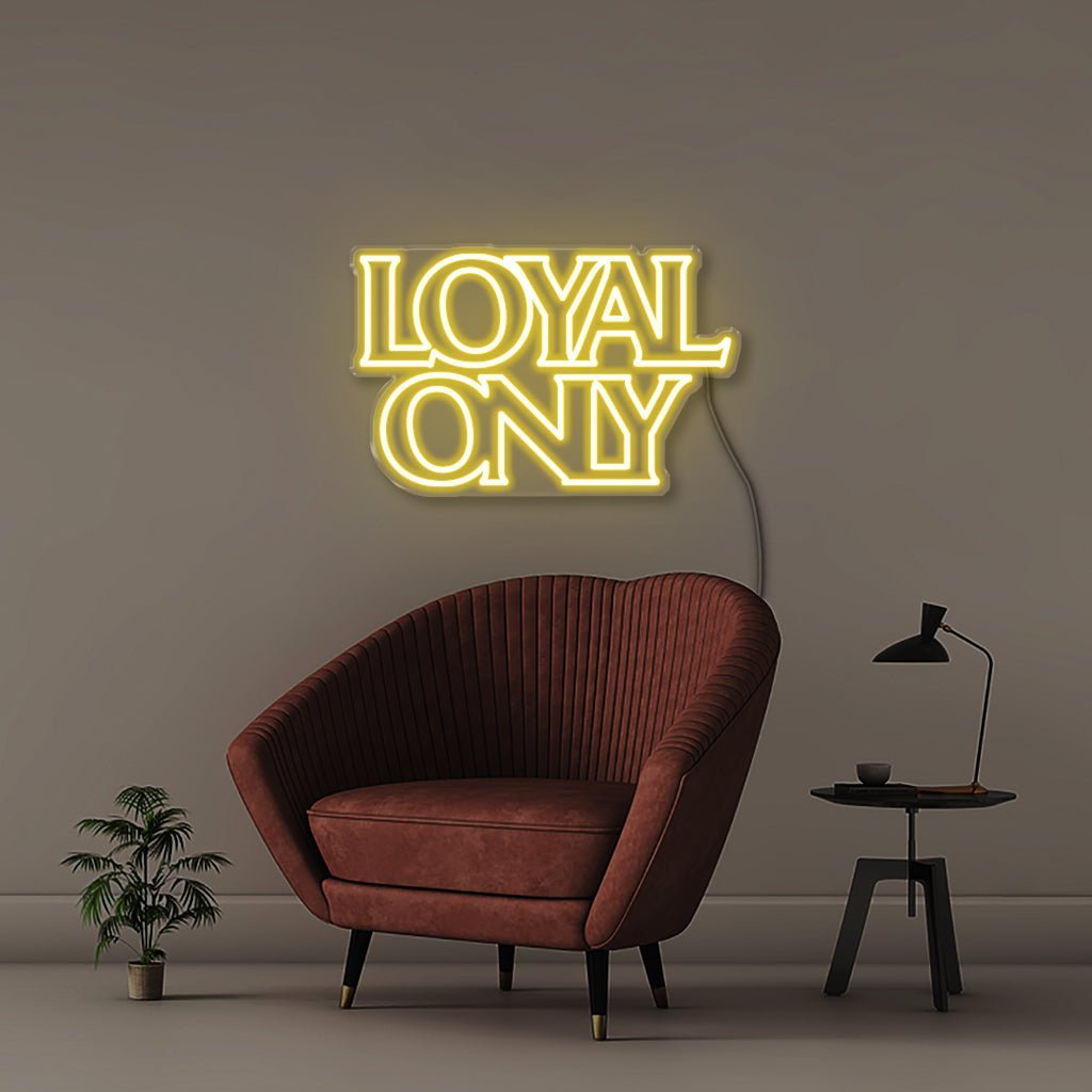 Loyal only - Neonific - LED Neon Signs - 75 CM - Yellow