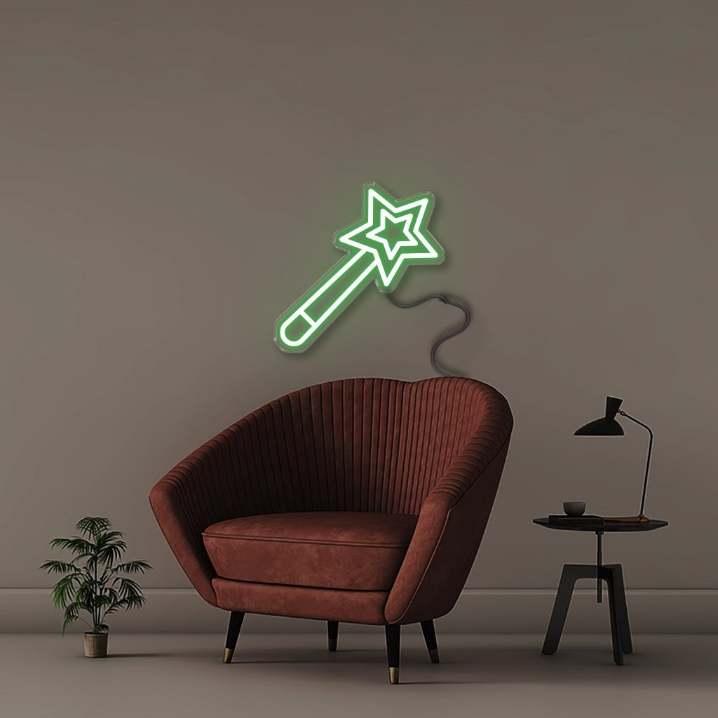 Magic Wand - Neonific - LED Neon Signs - 50 CM - Green