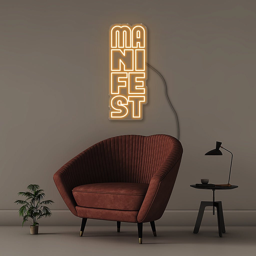 Manifest - Neonific - LED Neon Signs - 75 CM - Orange