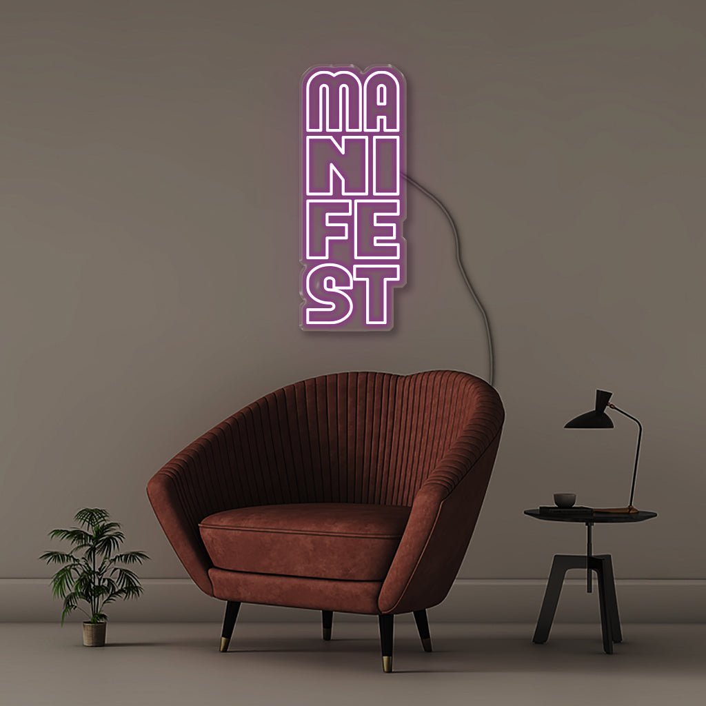 Manifest - Neonific - LED Neon Signs - 75 CM - Purple