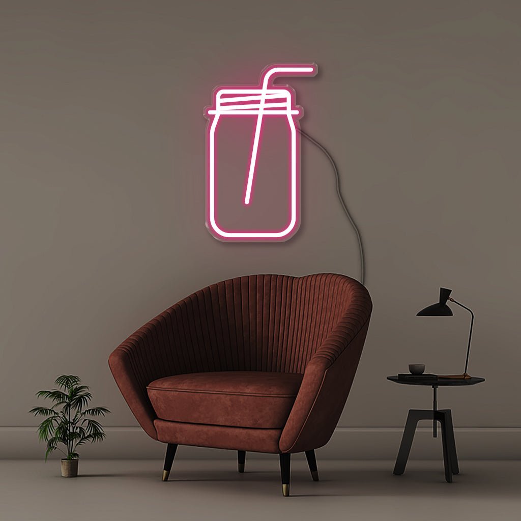 Mason Jar - Neonific - LED Neon Signs - 75 CM - Pink