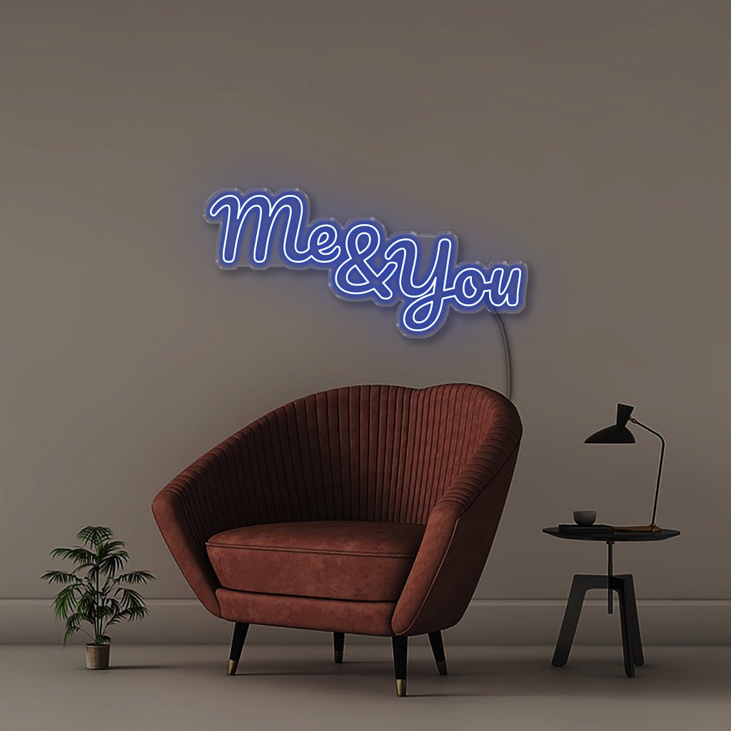 Me & You - Neonific - LED Neon Signs - 75 CM - Blue