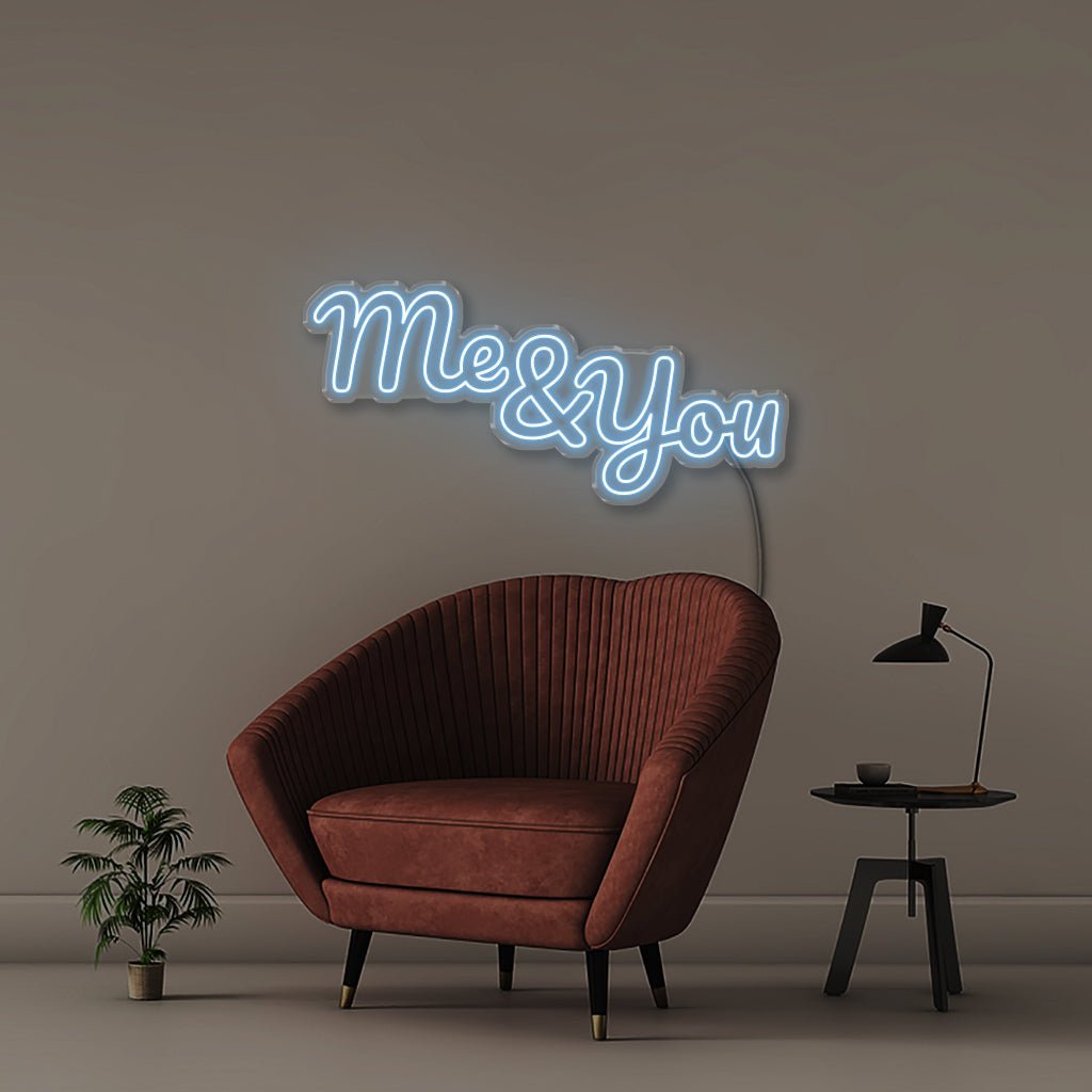 Me & You - Neonific - LED Neon Signs - 75 CM - Light Blue