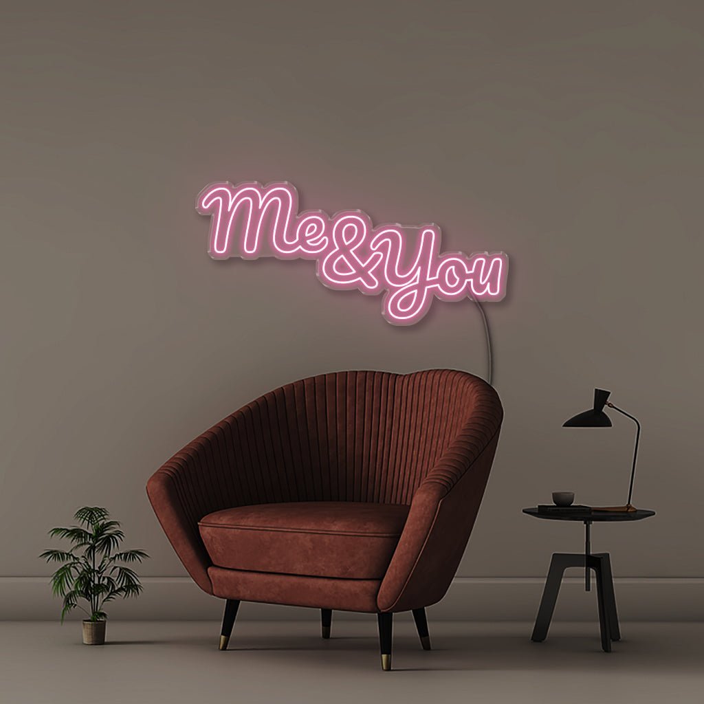Me & You - Neonific - LED Neon Signs - 75 CM - Light Pink