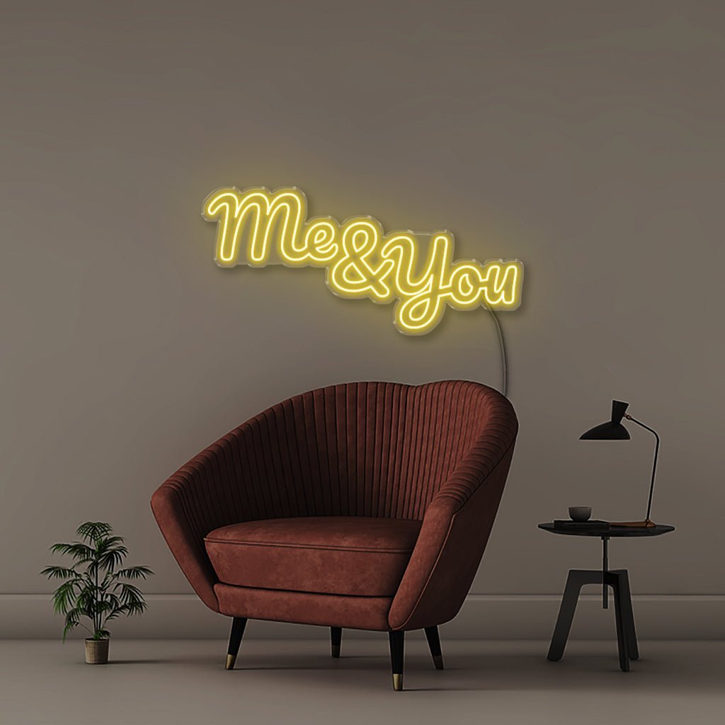 Me & You - Neonific - LED Neon Signs - 75 CM - Yellow